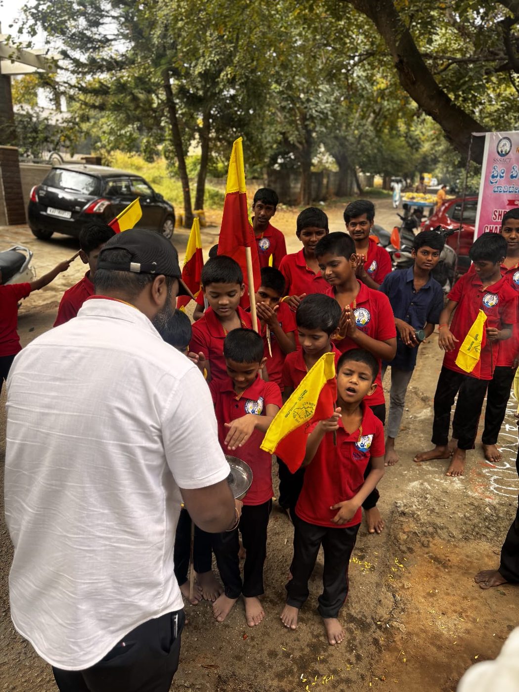 Prayer during Kannada Rajyotsava