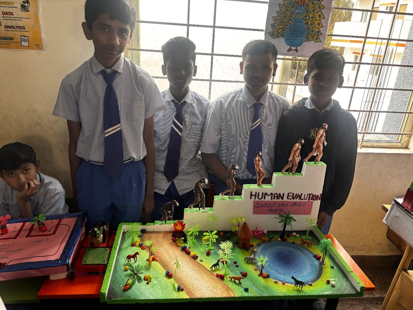 Children building a model project